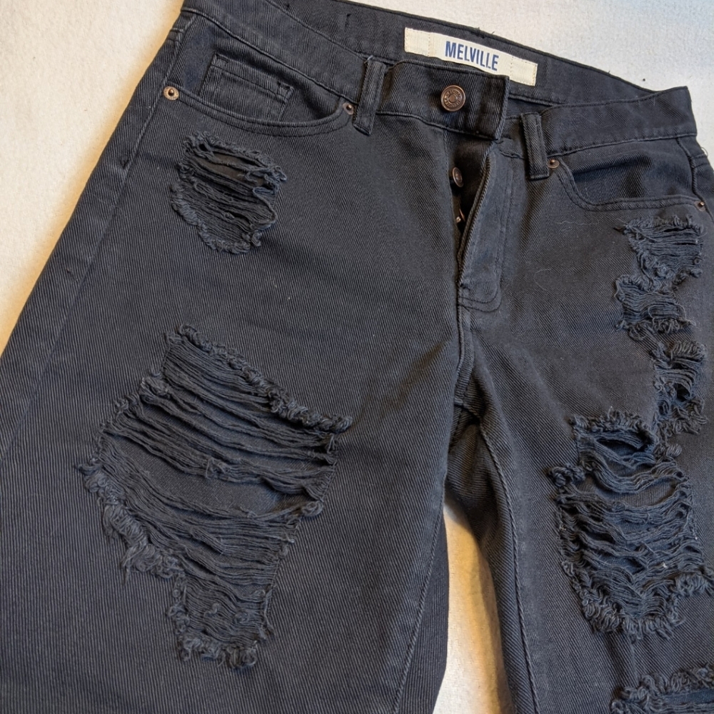 Brandy Melville black distressed jeans
